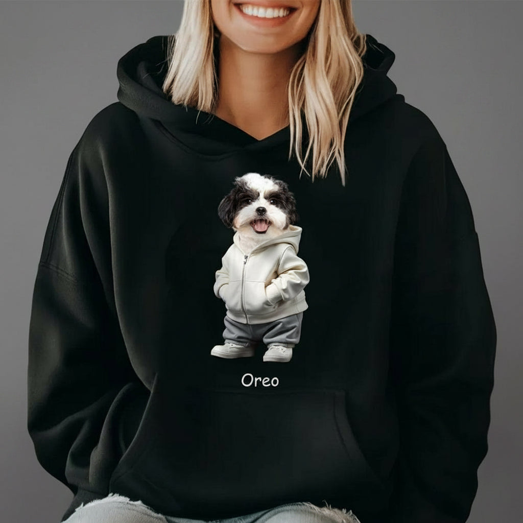 Custom Face Cute Dog Dark Shirt Gift For Dog Lovers HA75 891