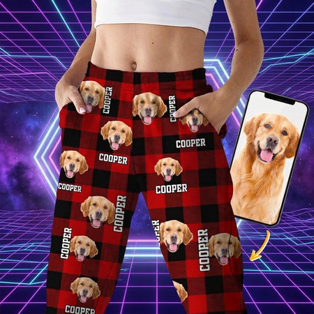 Custom Name Dog Cat Womens Pants Sweatpants — Gift for Pet Lovers WKDY8