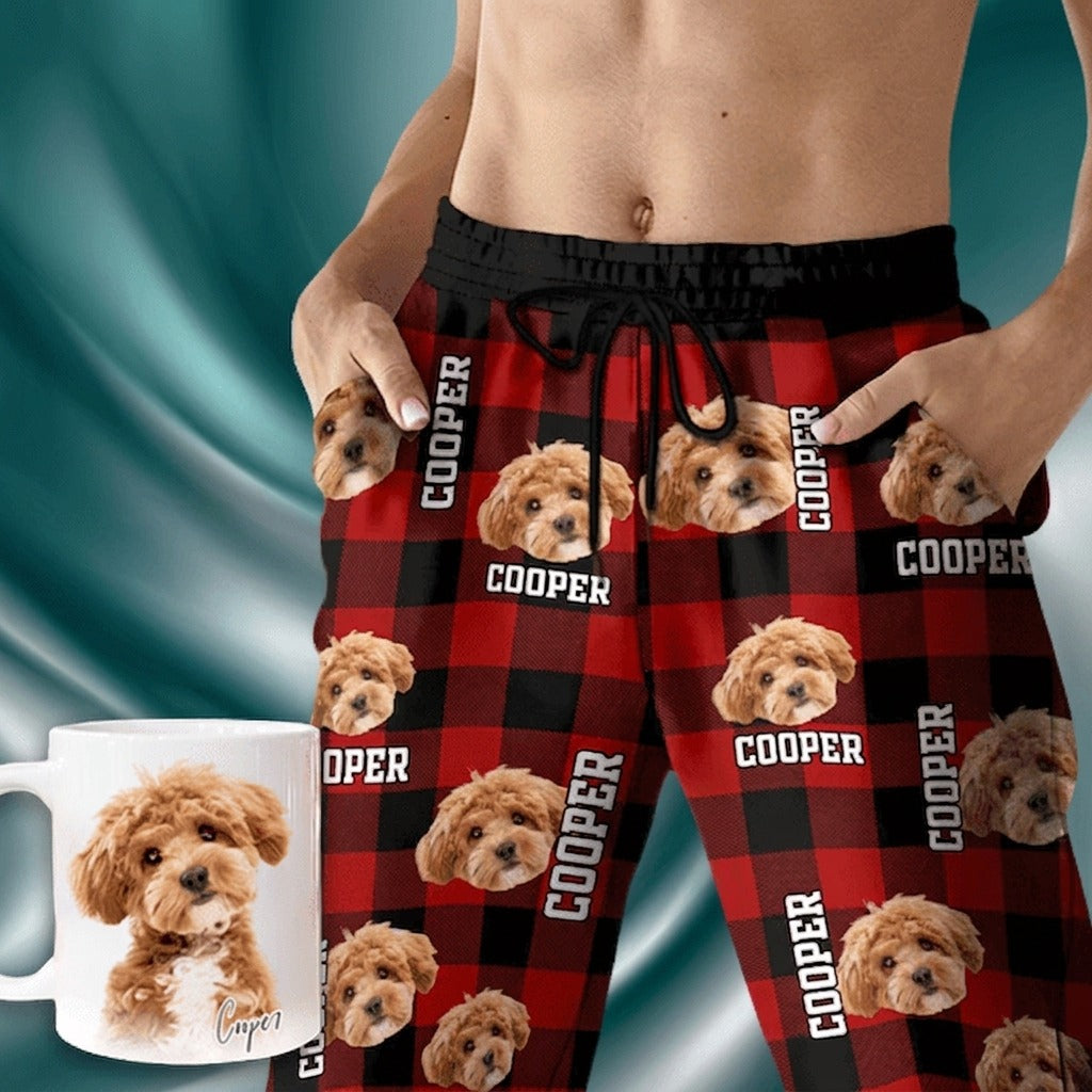 Custom Photo Name Dog Cat Men And Women's Sweatpants