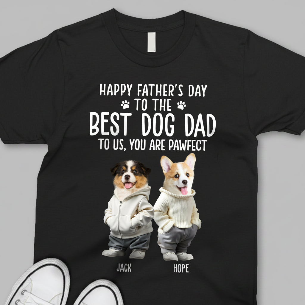 Custom Face Photo Best Dog Dad Dog Mom Dark Sweatshirt For D