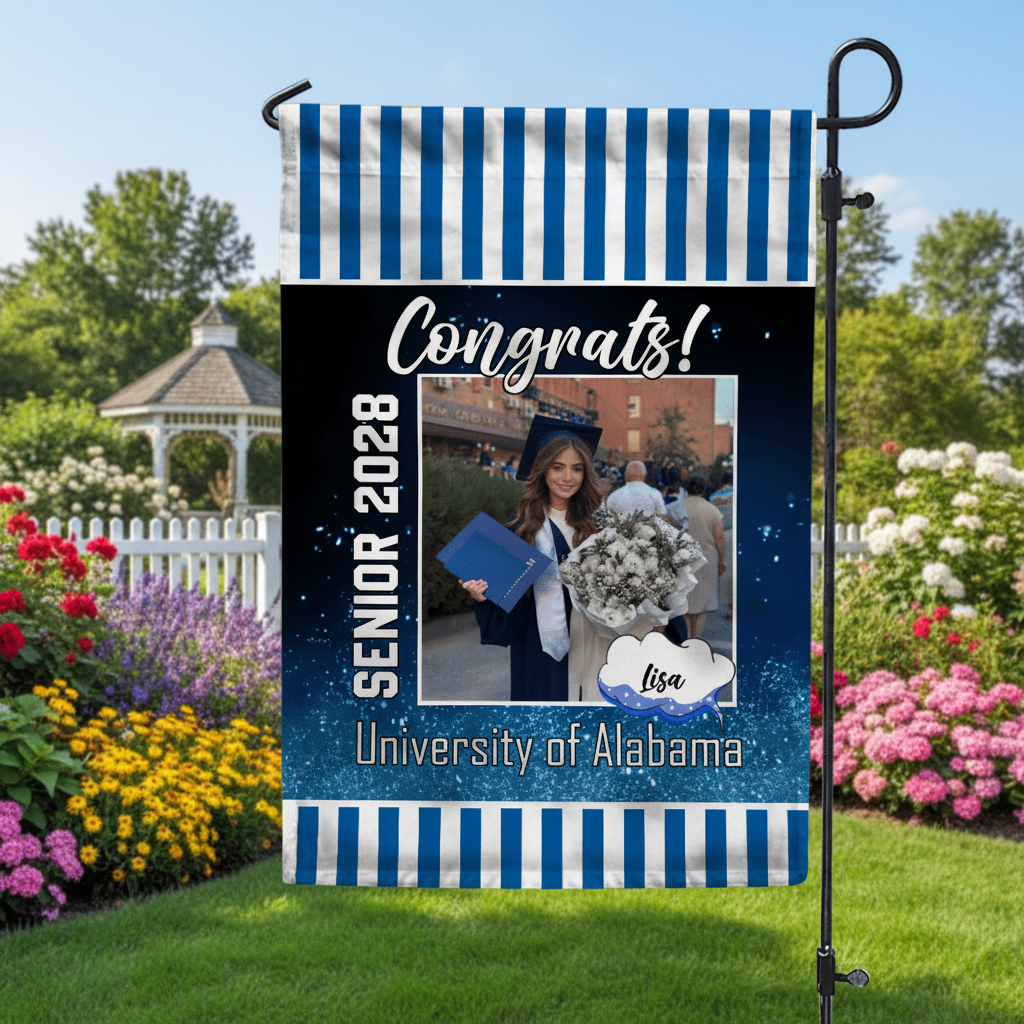 Congrats Graduation Garden Flag, Senior Flag
