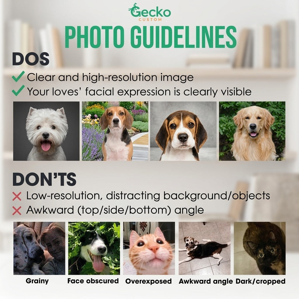 Custom Photo For Dog Lover Print Rock Glass