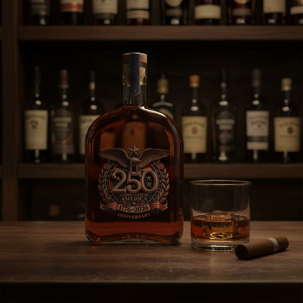 USA Eagles 250th Anniversary Semiquincentennial 1776-2026 Whiskey Bottle