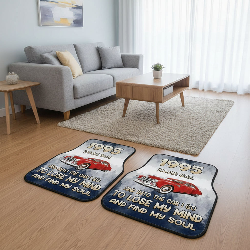 And Into The Car I Go Upload Photo Classic Car Mats, HN590