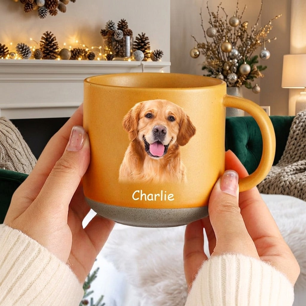 Custom Photo For Dog Lover Pottery Mug