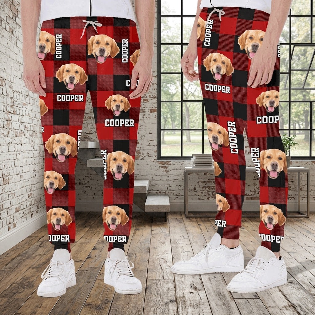 Custom Photo Name Dog Cat Men And Women's Pants