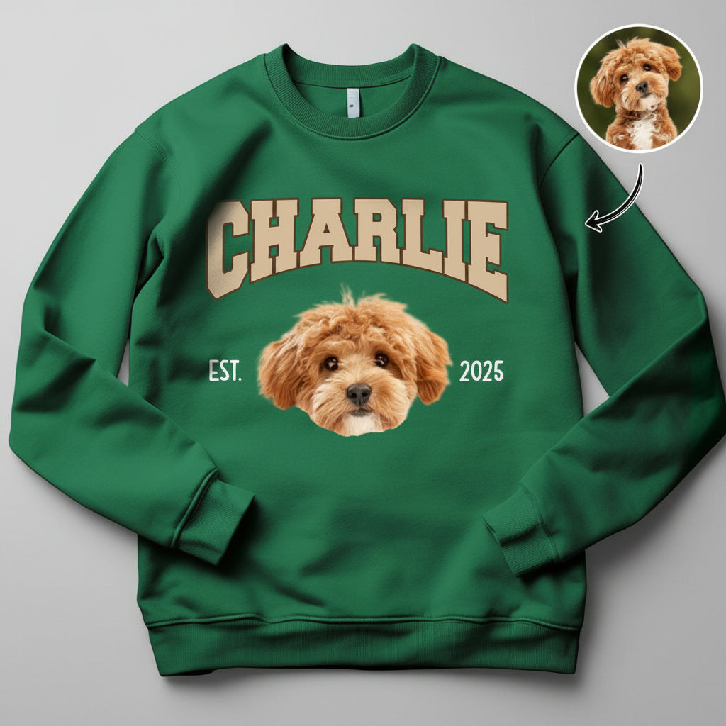 Custom Dog Photo And Name Sweatshirt For Dog Lover TH10 8968
