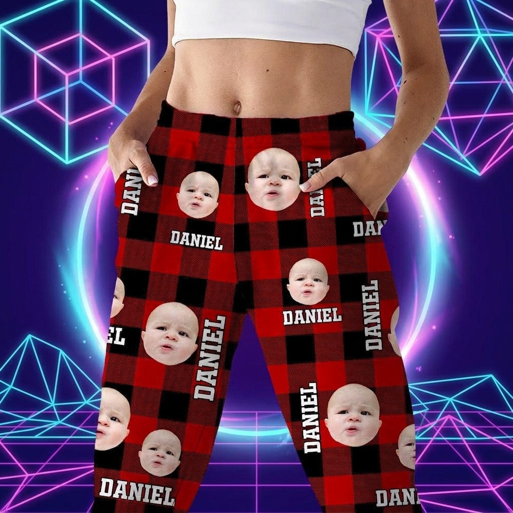 Custom Photo Human Face Flannel Pajamas
