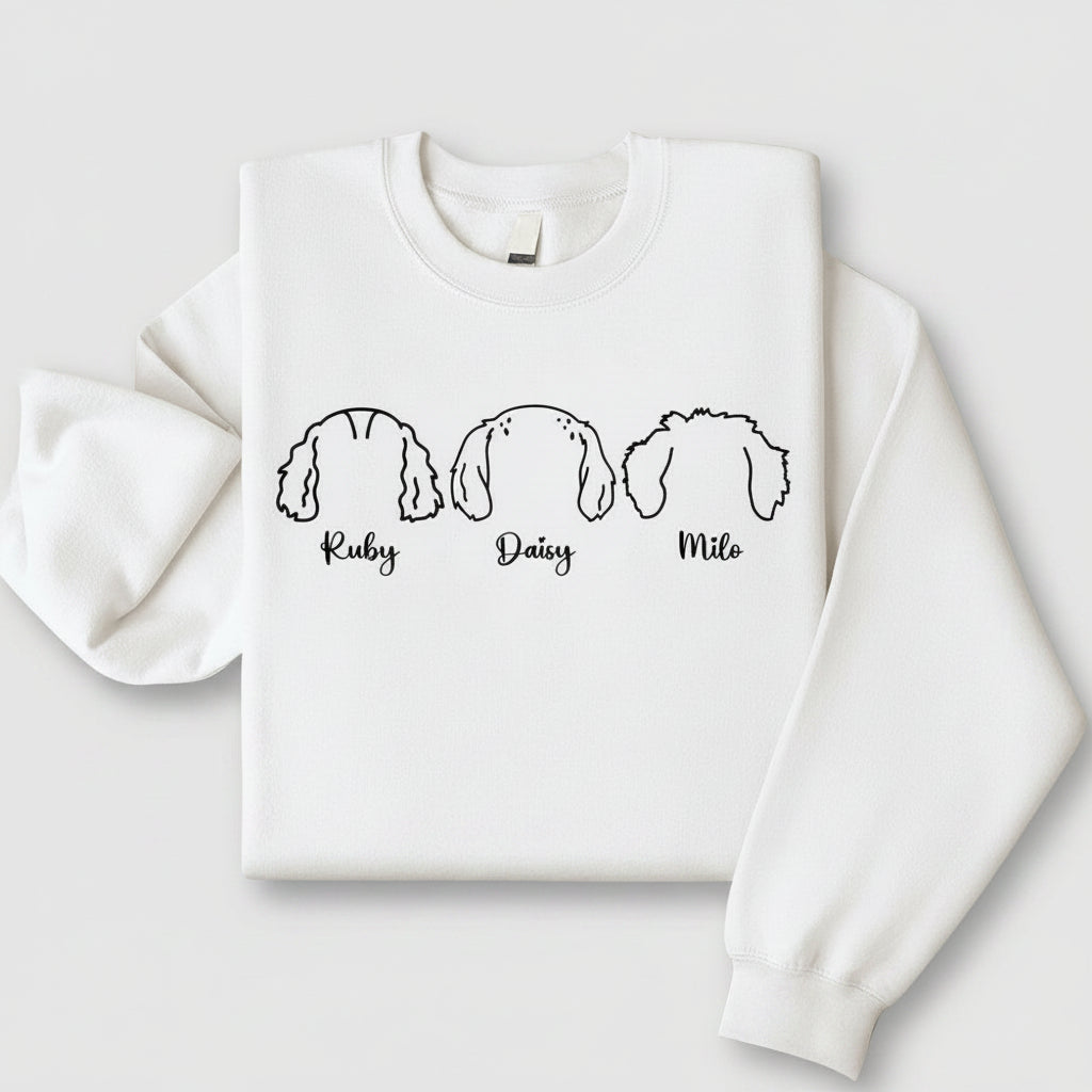 Dog Ear Line Sweatshirt Personalized Gift TA29