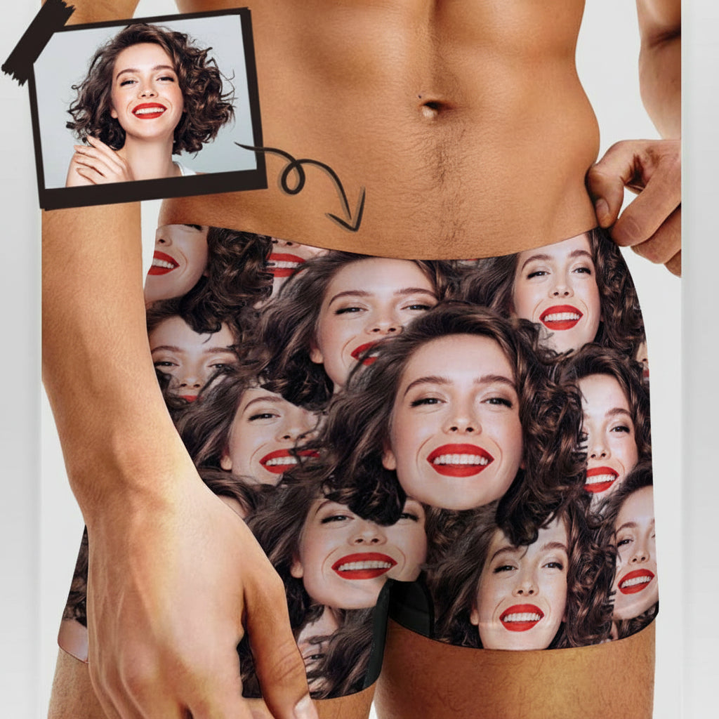 Upload Photo Underwear Portrait For Couple Gift N304