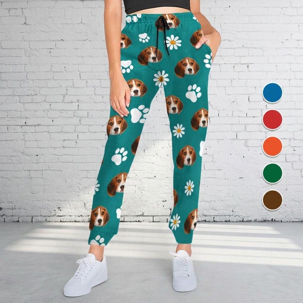 Custom Photo With Accessories Pattern Dog Cat Sweatpants T368