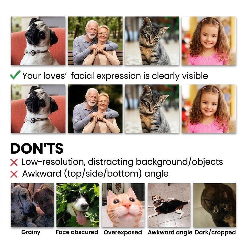 Custom Funny Dog Cat Face Photo Onesie Pajamas