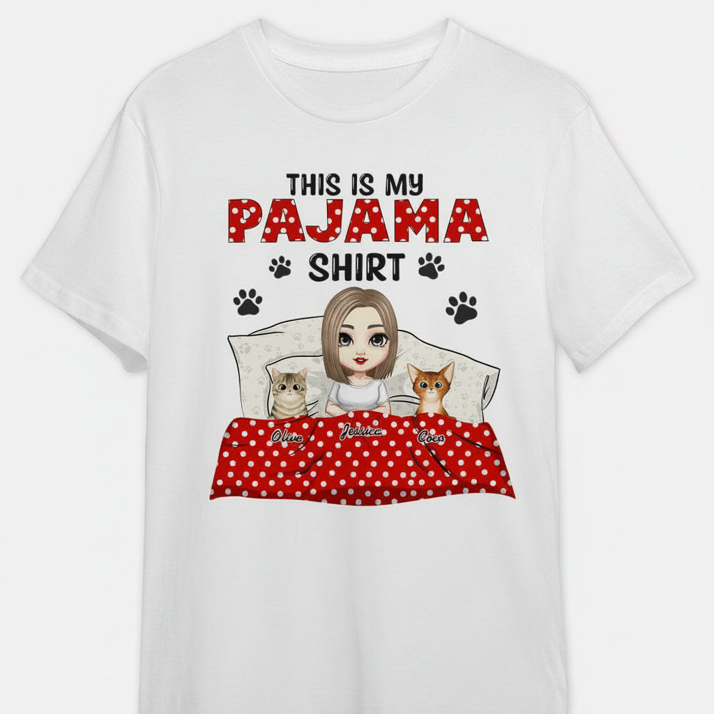 This Is My Pajamas Cat Shirt Personalized Gift N304