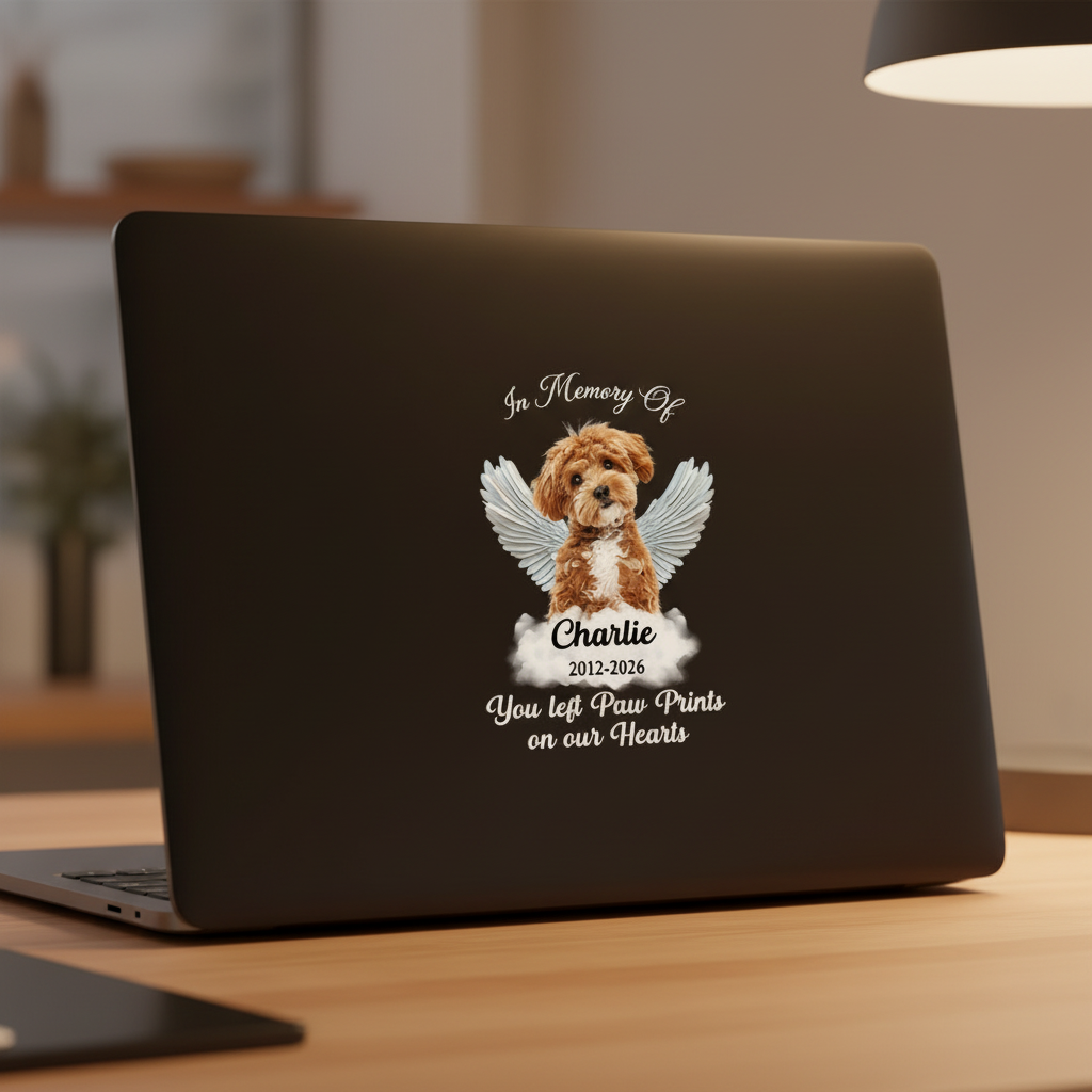 Custom Photo Dog Loss Memorial Car Window Decal Sticker CH07