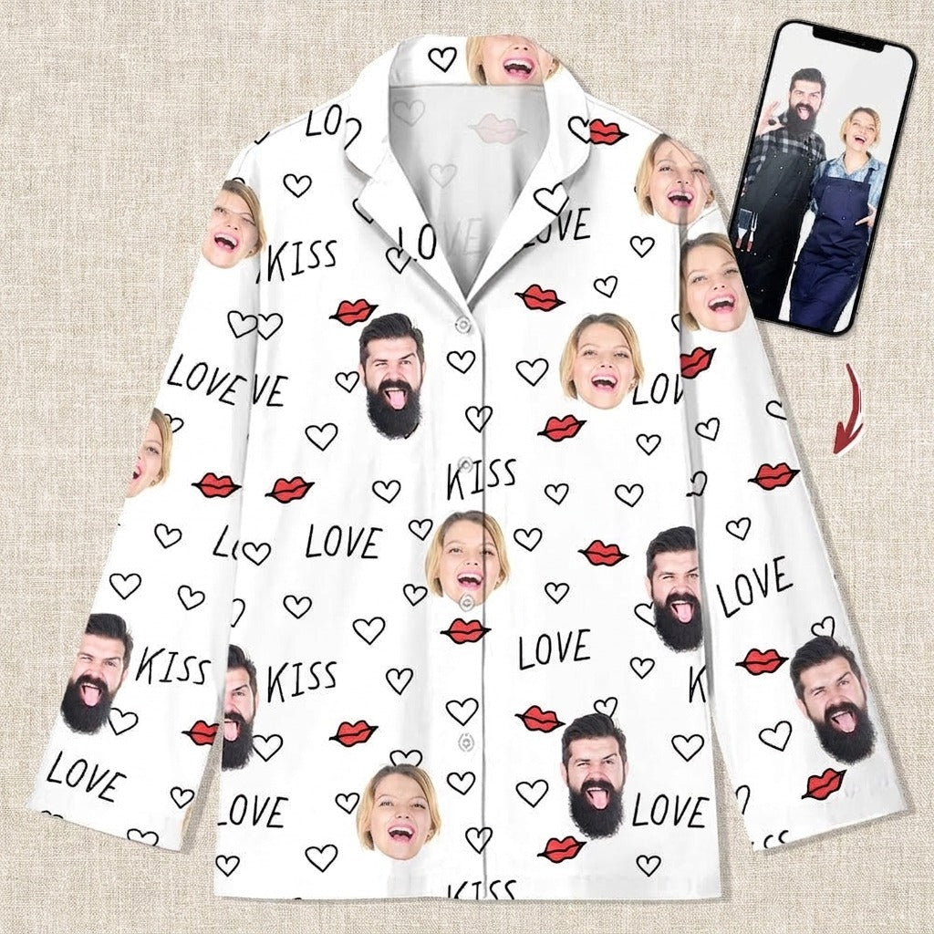 Custom Couple Photo Pajamas