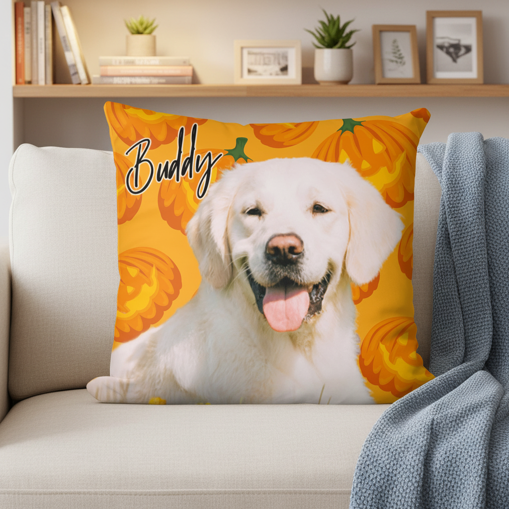 Pet Photo Custom Dog Throw Pillow