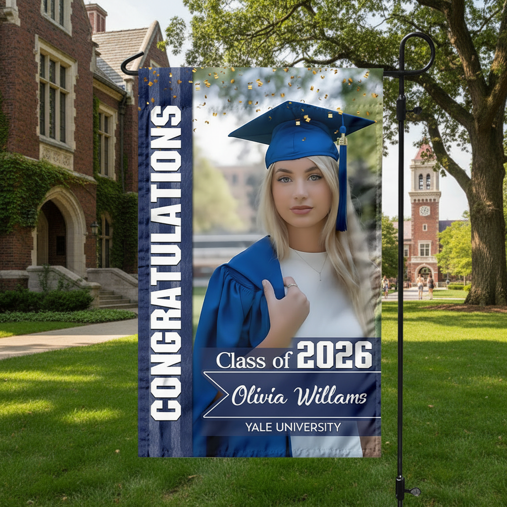 Custom Photo Congratulations Class Of 2026 Graduation Garden