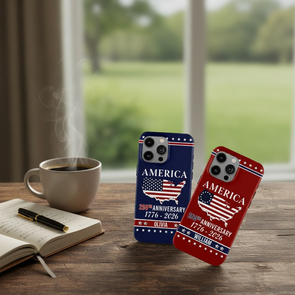Personalized Name America 250th Anniversary Phone Case