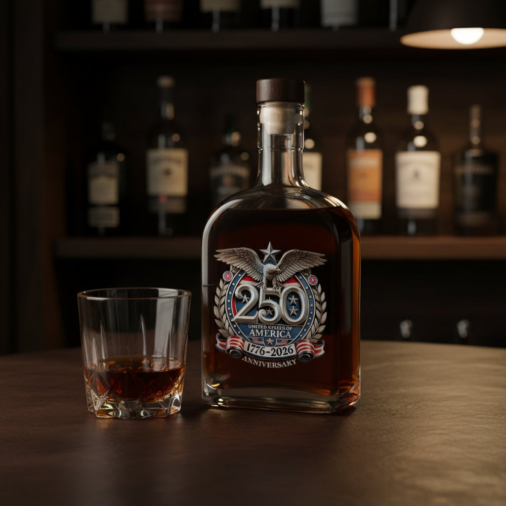 USA Eagles 250th Anniversary Semiquincentennial 1776-2026 Whiskey Bottle