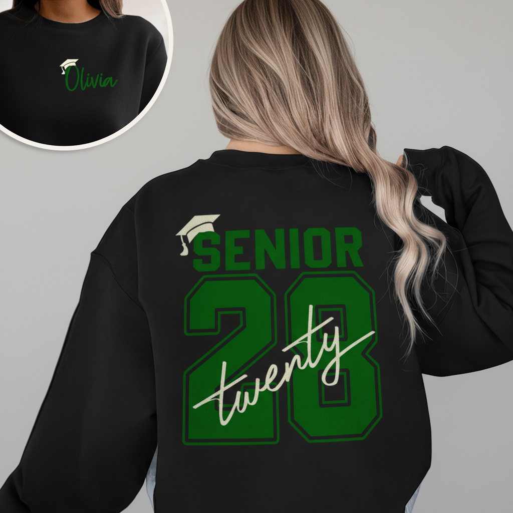 Custom Name And Senior Graduation's Day 2025 Sweatshirt