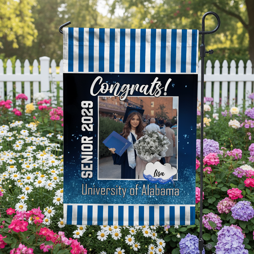Congrats Graduation Garden Flag, Senior Flag