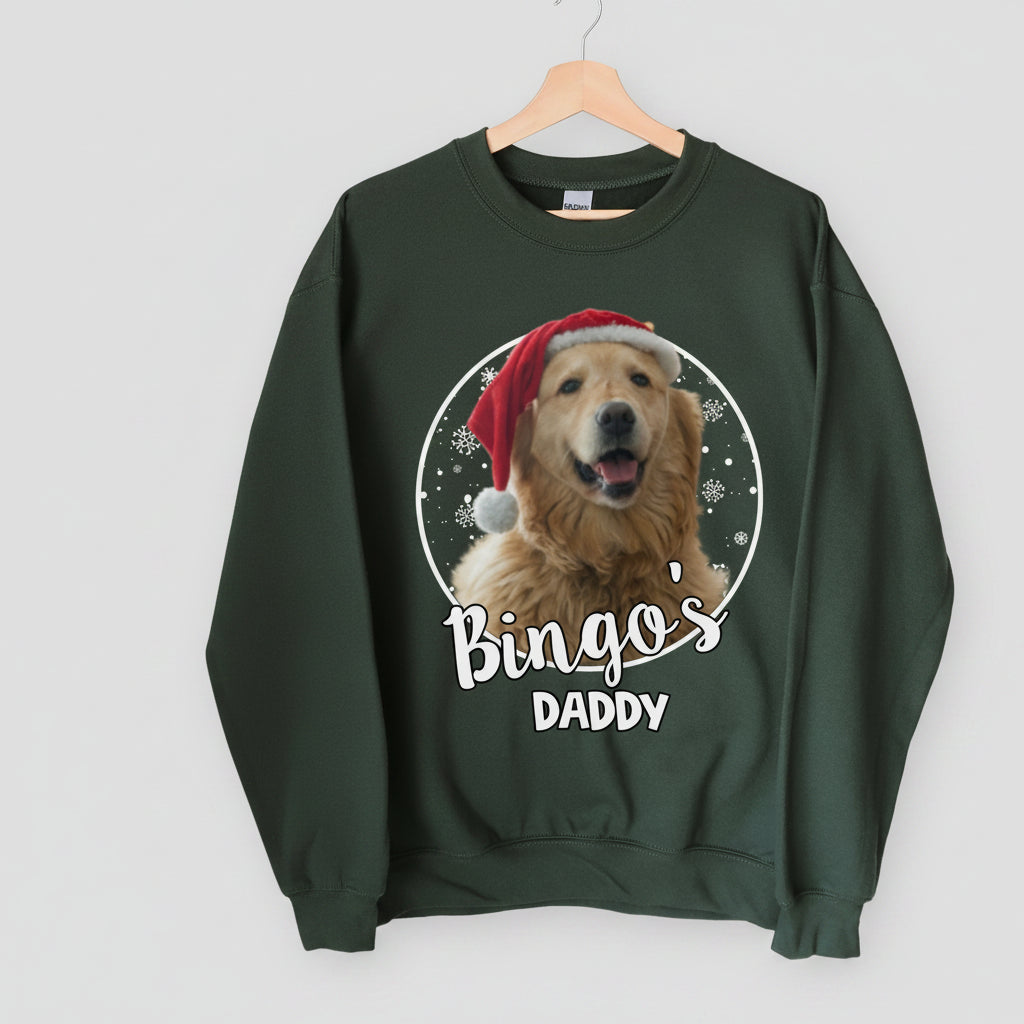 Human Dog Christmas Personalized Custom Photo Dog Sweatshirt