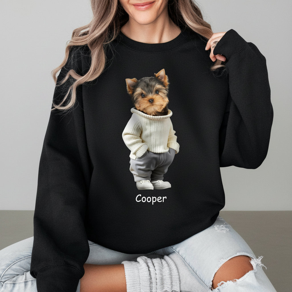 Custom Face Cute Dog Dark Shirt Gift For Dog Lovers HA75 891