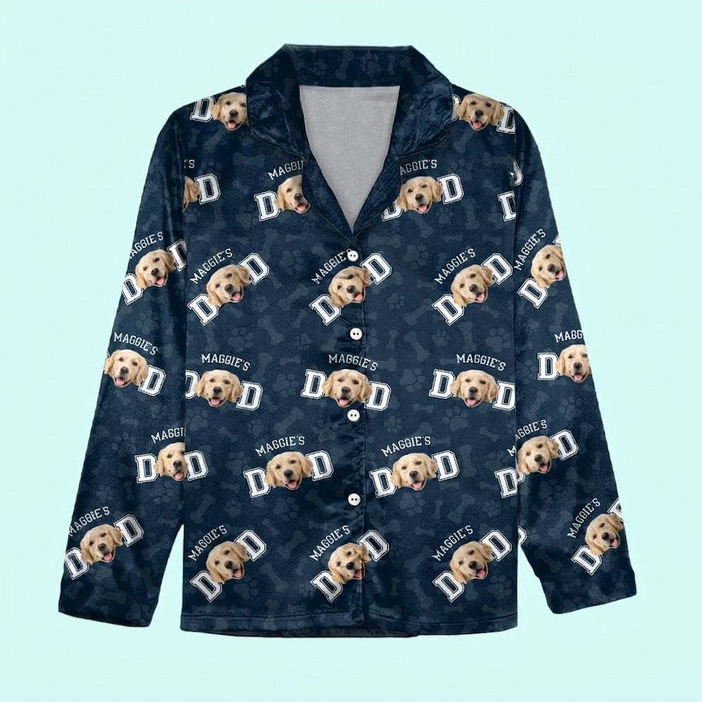 Custom Photo Dog Dad Dog Mom Pajamas