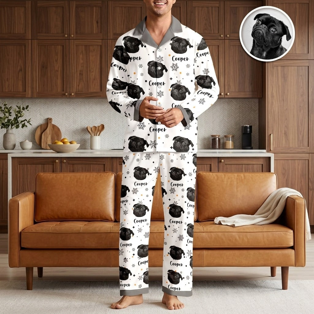 Custom Photo Dog Cat Christmas Pajamas For Pet Lovers