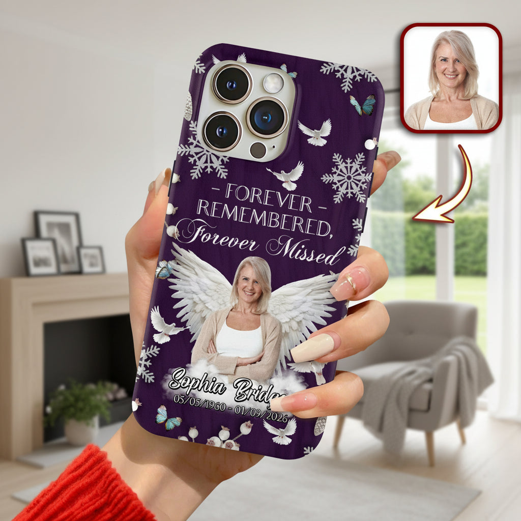 Custom Photo Gone But Never Forgotten Memorial Phone Case HA