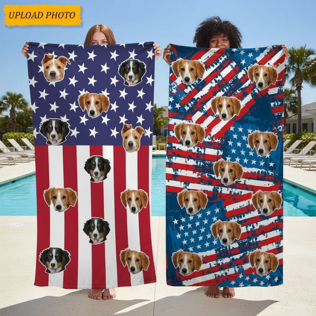 Custom Photo Dog Beach Towel K228