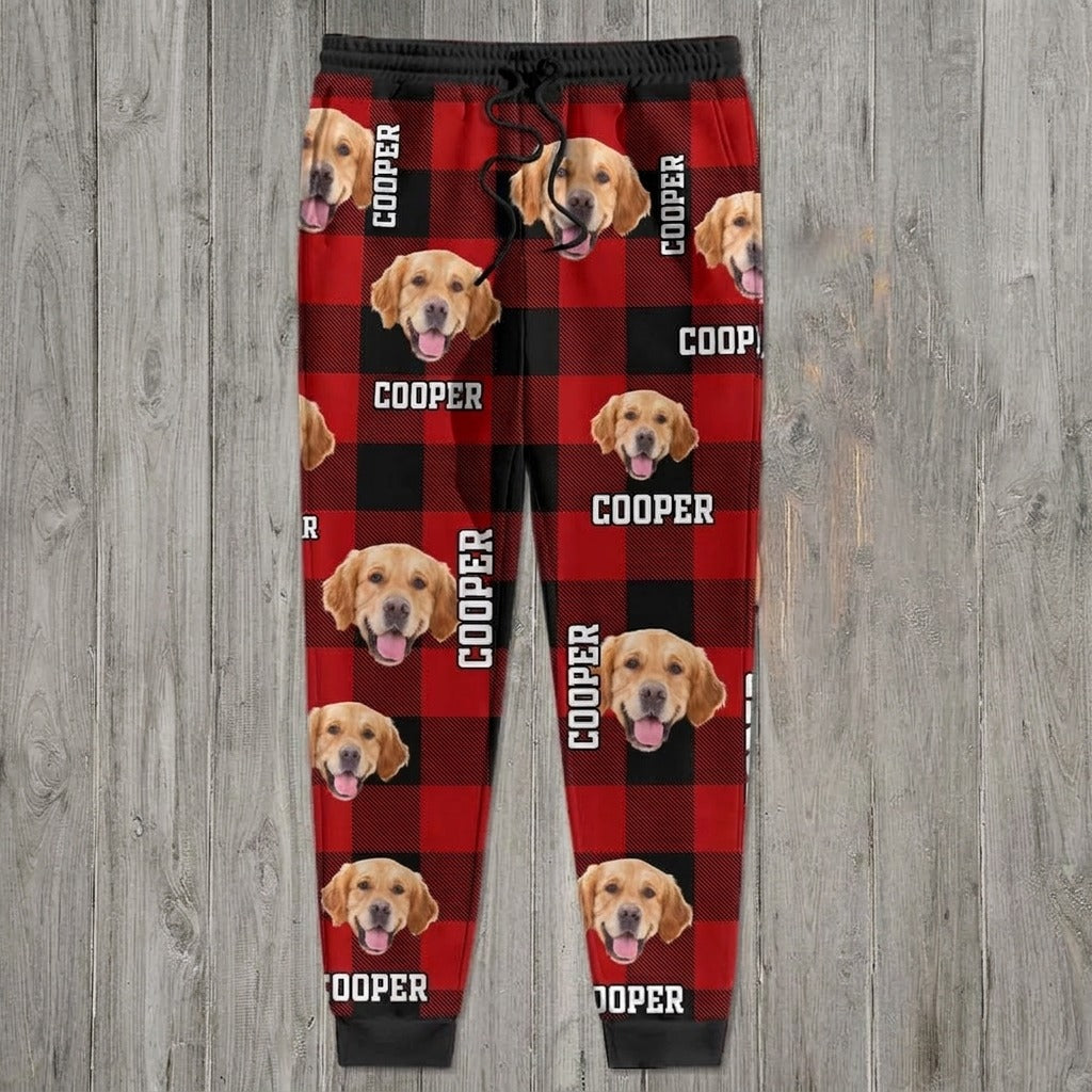 Custom Photo Name Dog Cat Men And Women's Pants