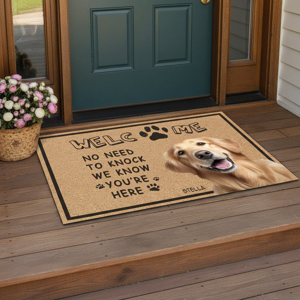 Personalized No Need To Knock For Dog Lovers Doormat N304 88