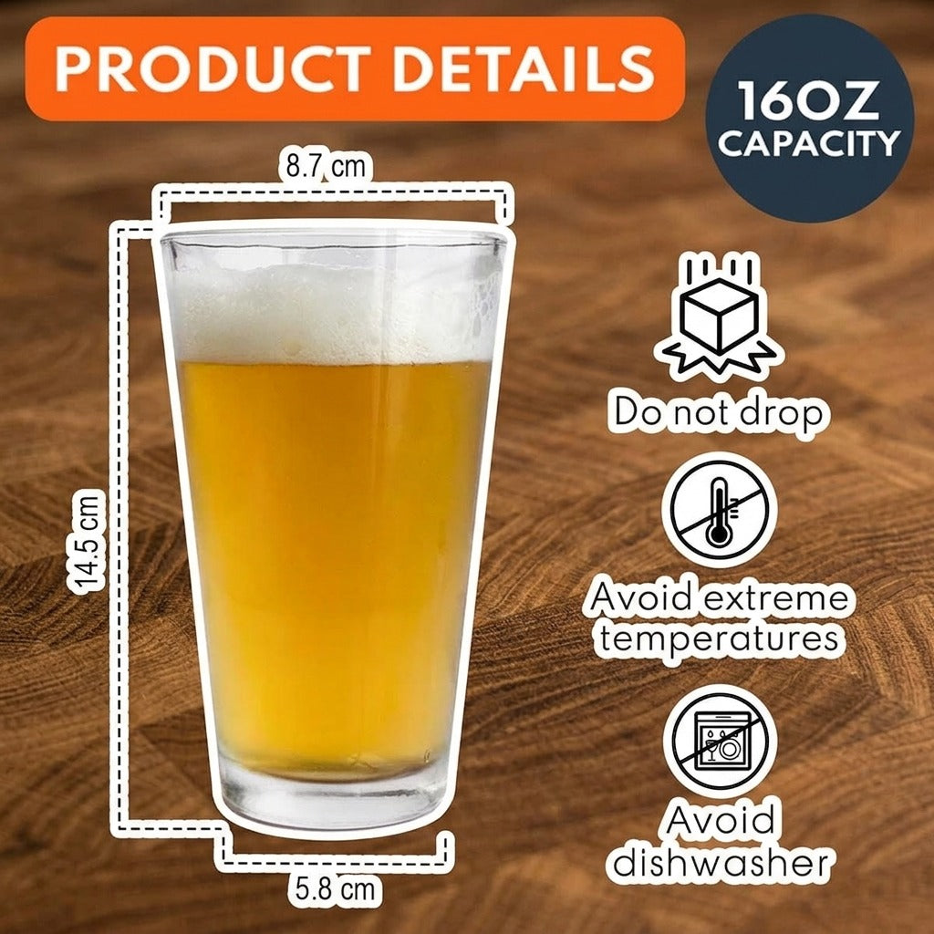 Custom Photo Life Would Be Boring Without Me Dog Cat Print Beer Glass