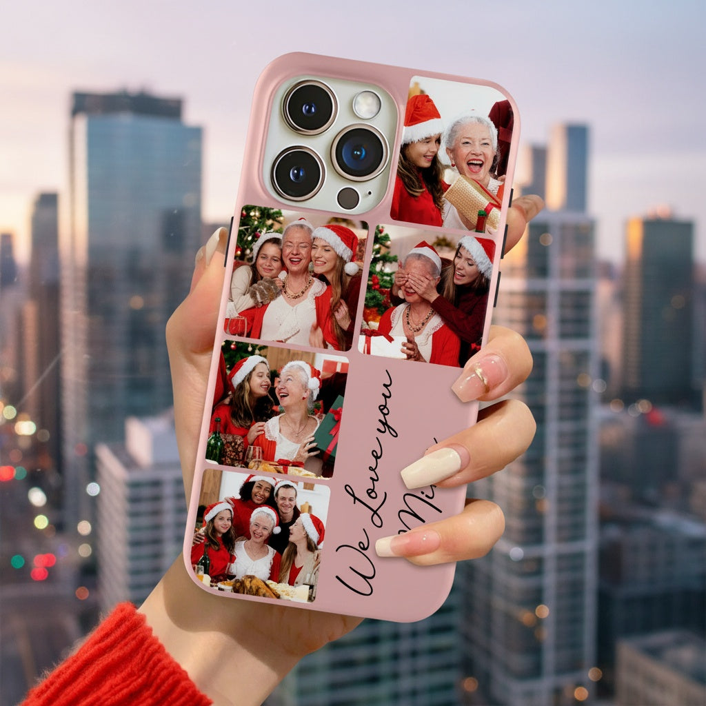 Custom Photo I Love You Mimi Phone Case Christmas Gift For Family