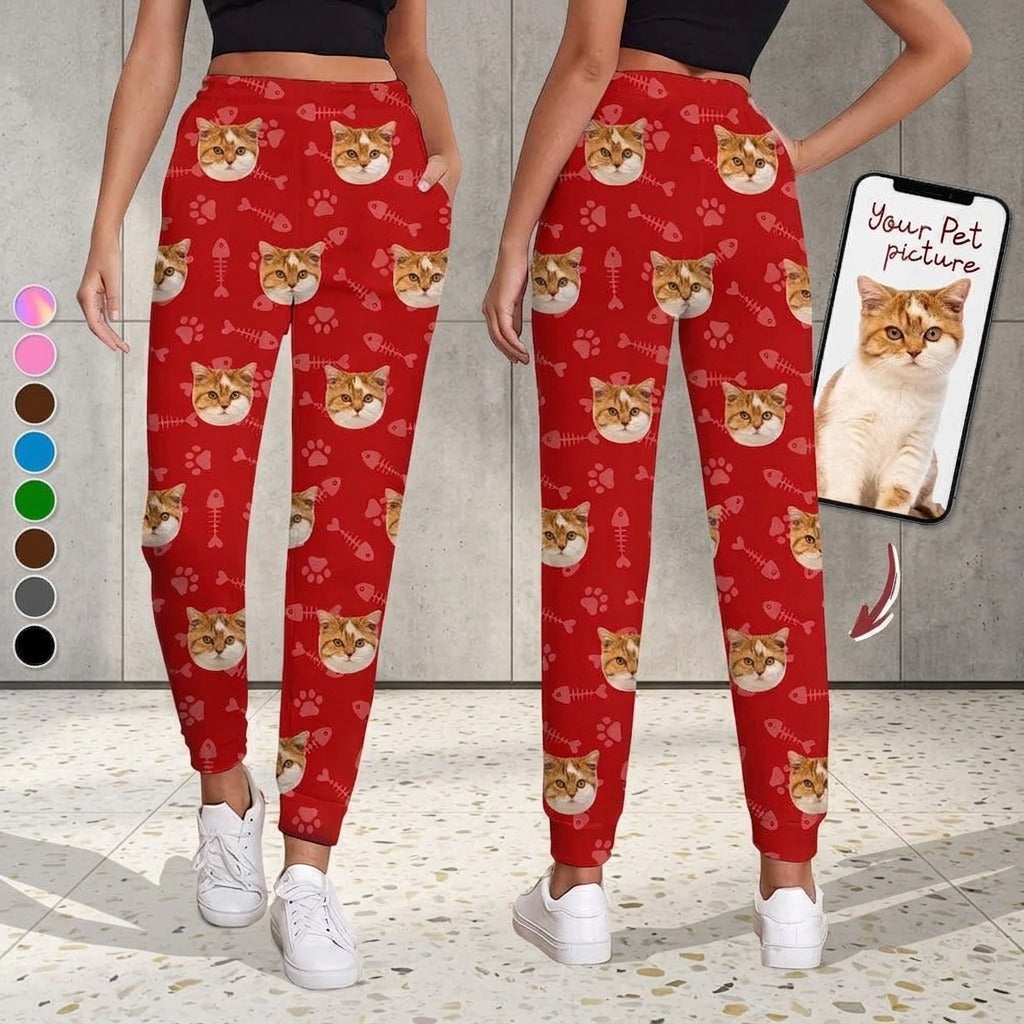 Custom Photo Dog Cat Men and Women's Sweatpants