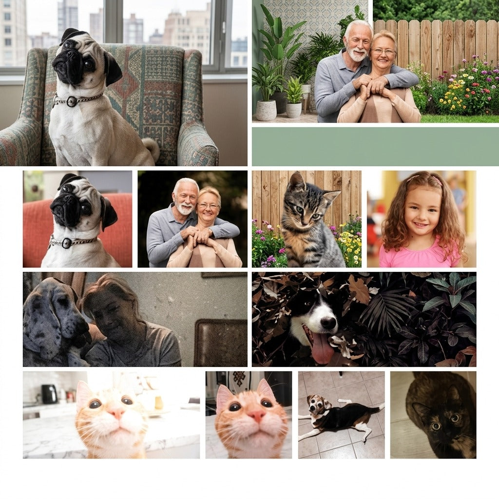 Custom Human Photo For Family Print Rock Glass