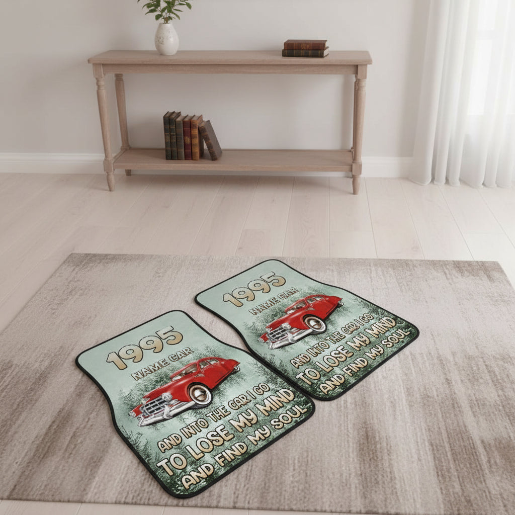 And Into The Car I Go Upload Photo Classic Car Mats, HN590