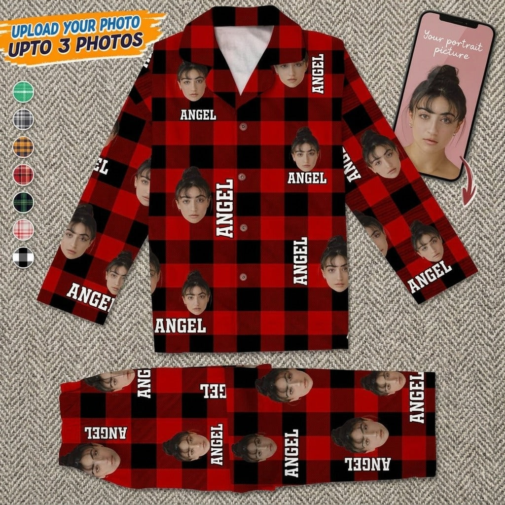 Custom Photo Human Face For Bestie Pajamas