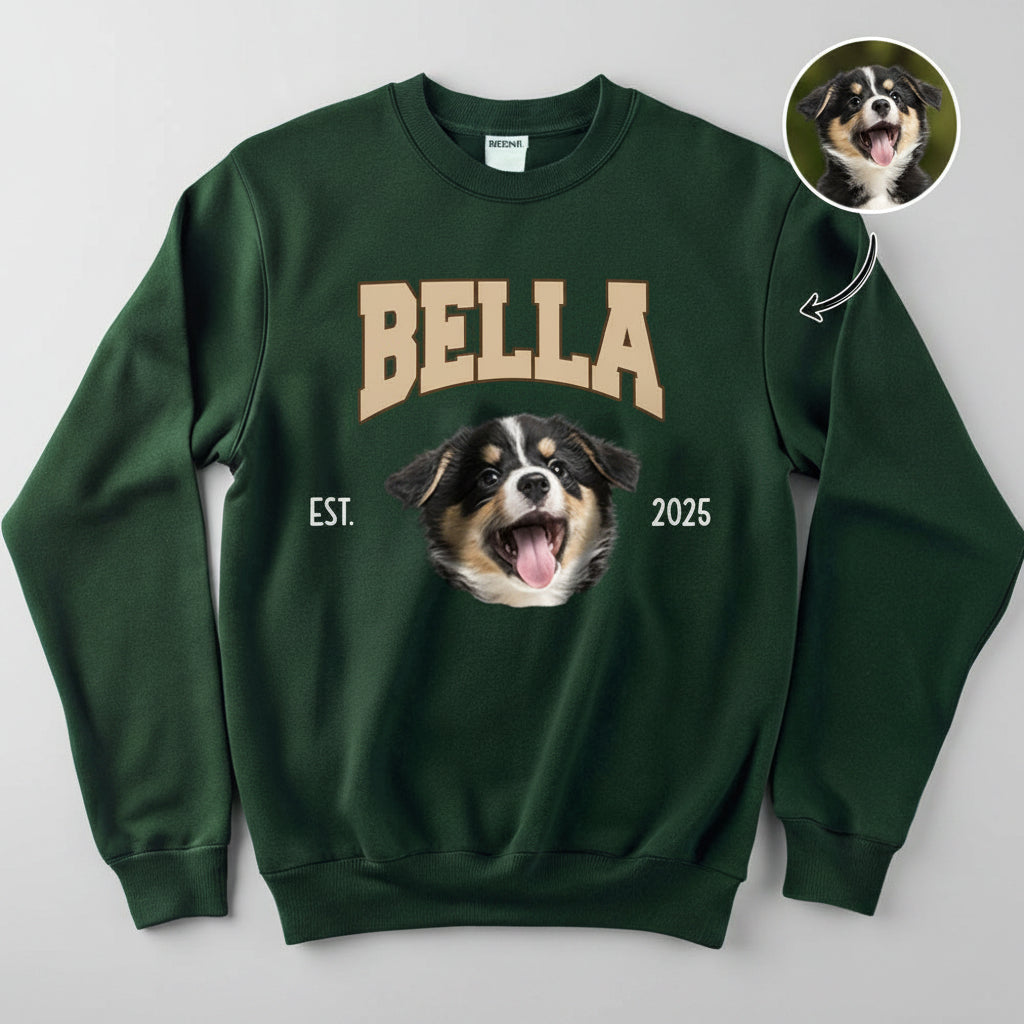 Custom Dog Photo And Name Sweatshirt For Dog Lover TH10 8968