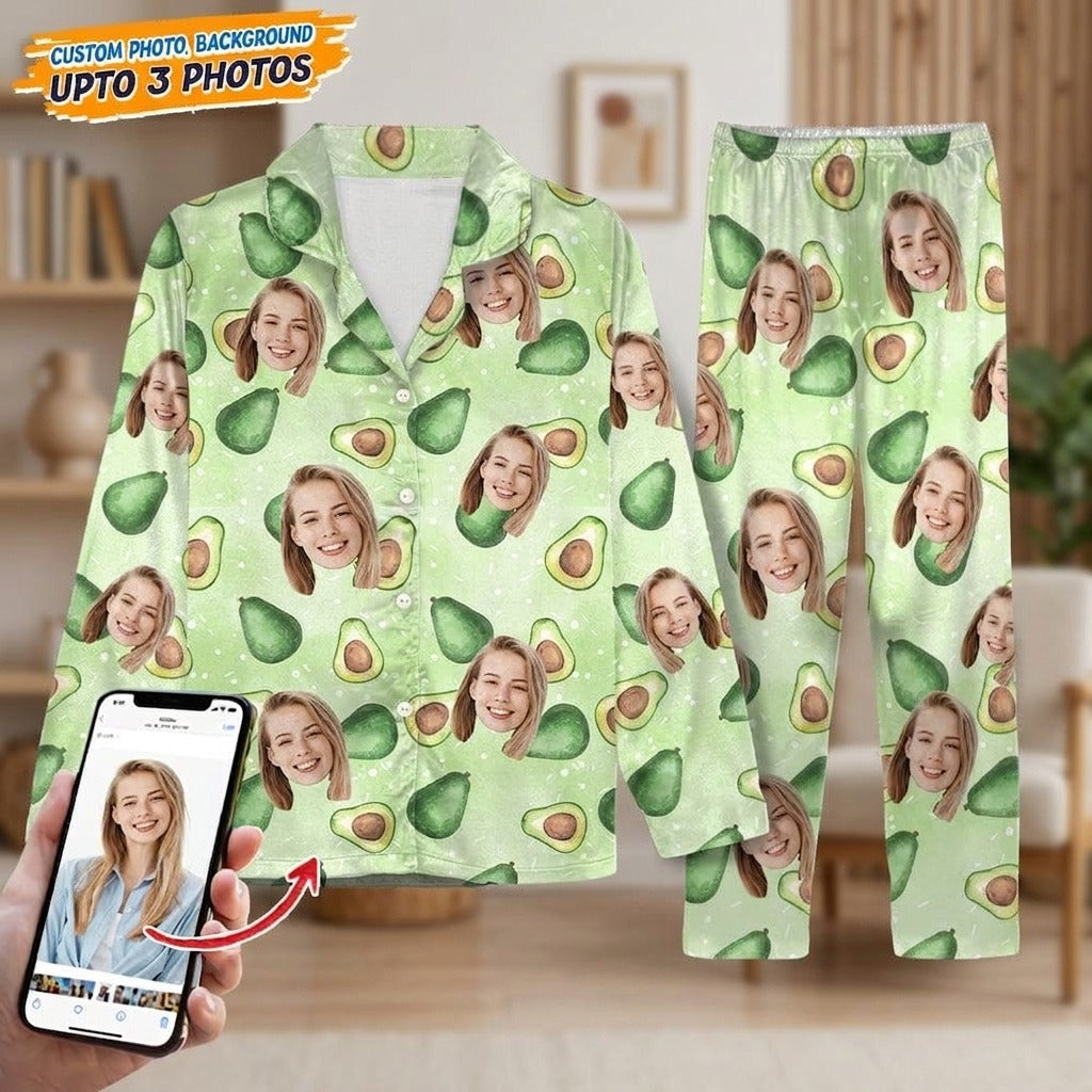 Custom Photo Tie Dye Background For Christmas Pajamas