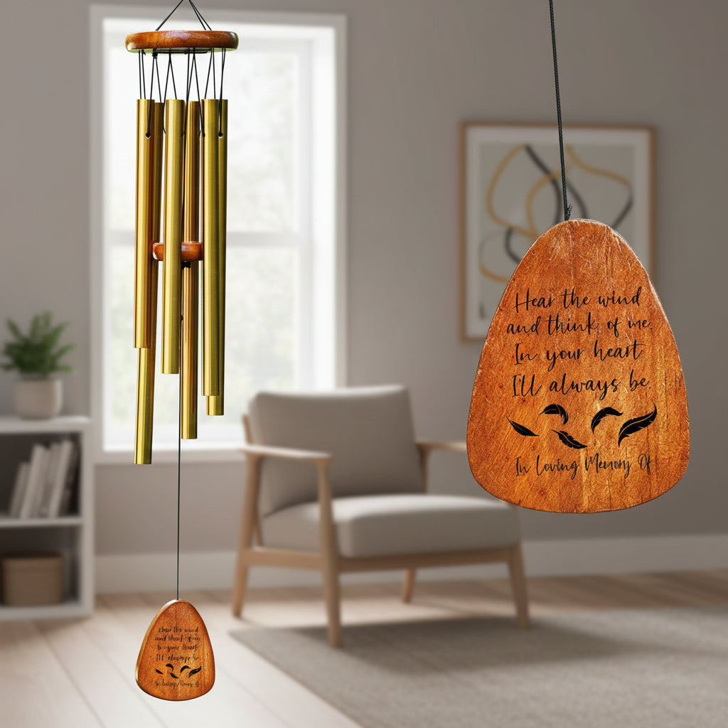 Hear The Wind And Think Of Me Memorial Wind Chimes Personali