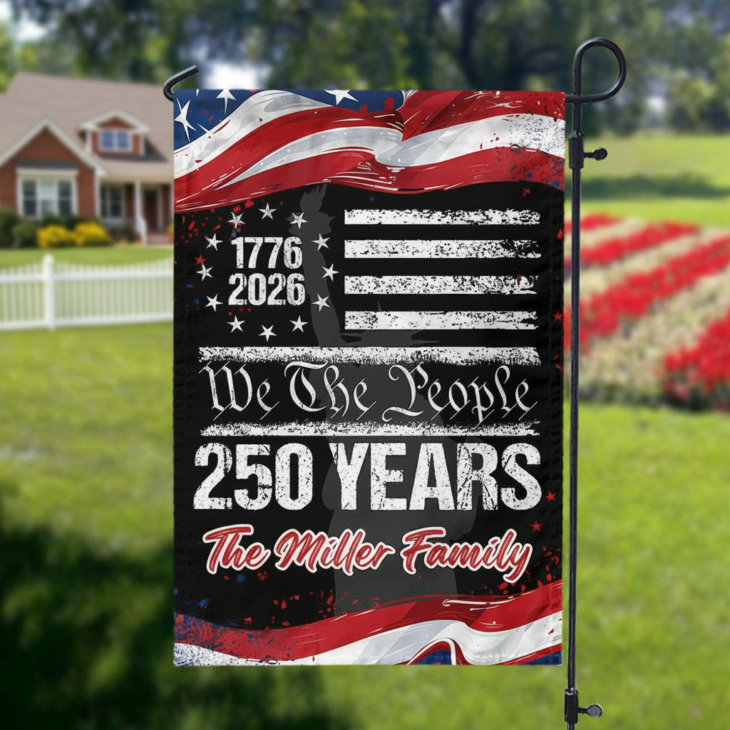 Custom 250 Years USA 250th Birthday 1776-2026 Eagle Garden Flag