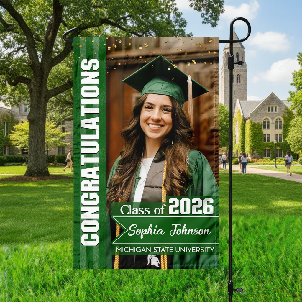 Custom Photo Congratulations Class Of 2026 Graduation Garden