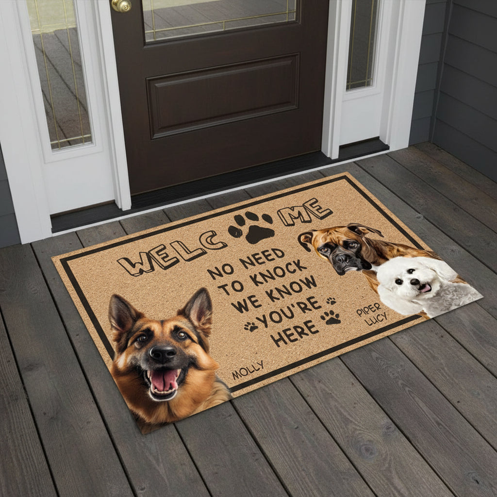 Personalized No Need To Knock For Dog Lovers Doormat N304 88
