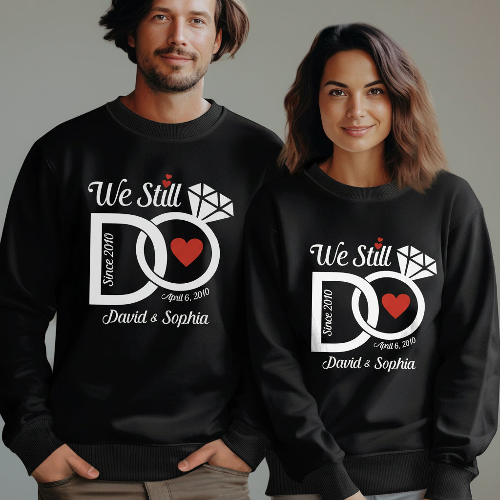 Personalized We Still Do Wedding Anniversary Couple Dark Swe