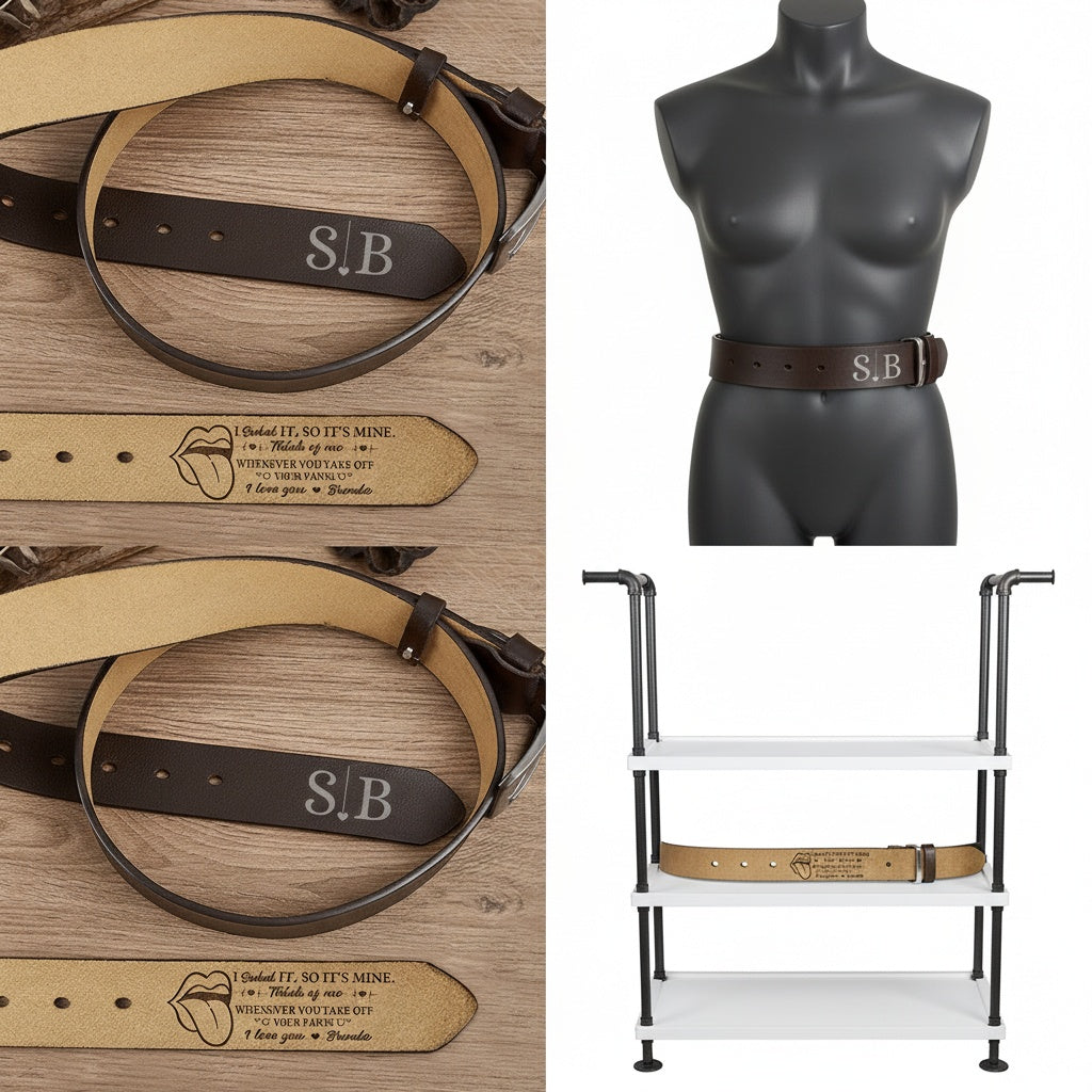 I Licked It So It's Mine Personalized Belt Valentines Gift For Husband Boyfriend