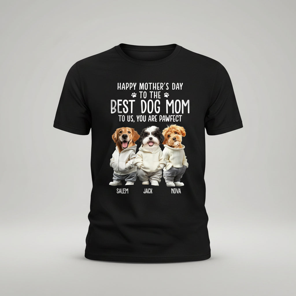 Custom Face Photo Best Dog Dad Dog Mom Dark Sweatshirt For D