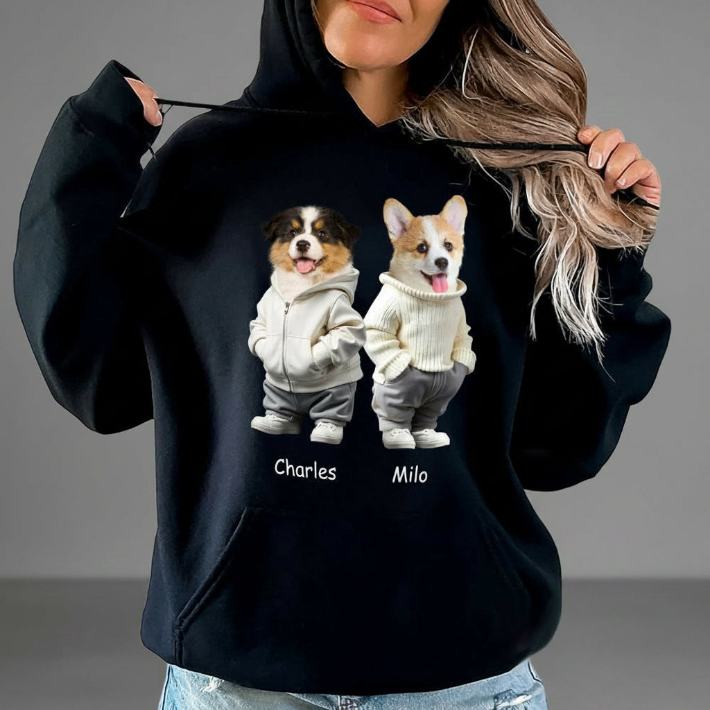 Custom Face Cute Dog Dark Shirt Gift For Dog Lovers HA75 891