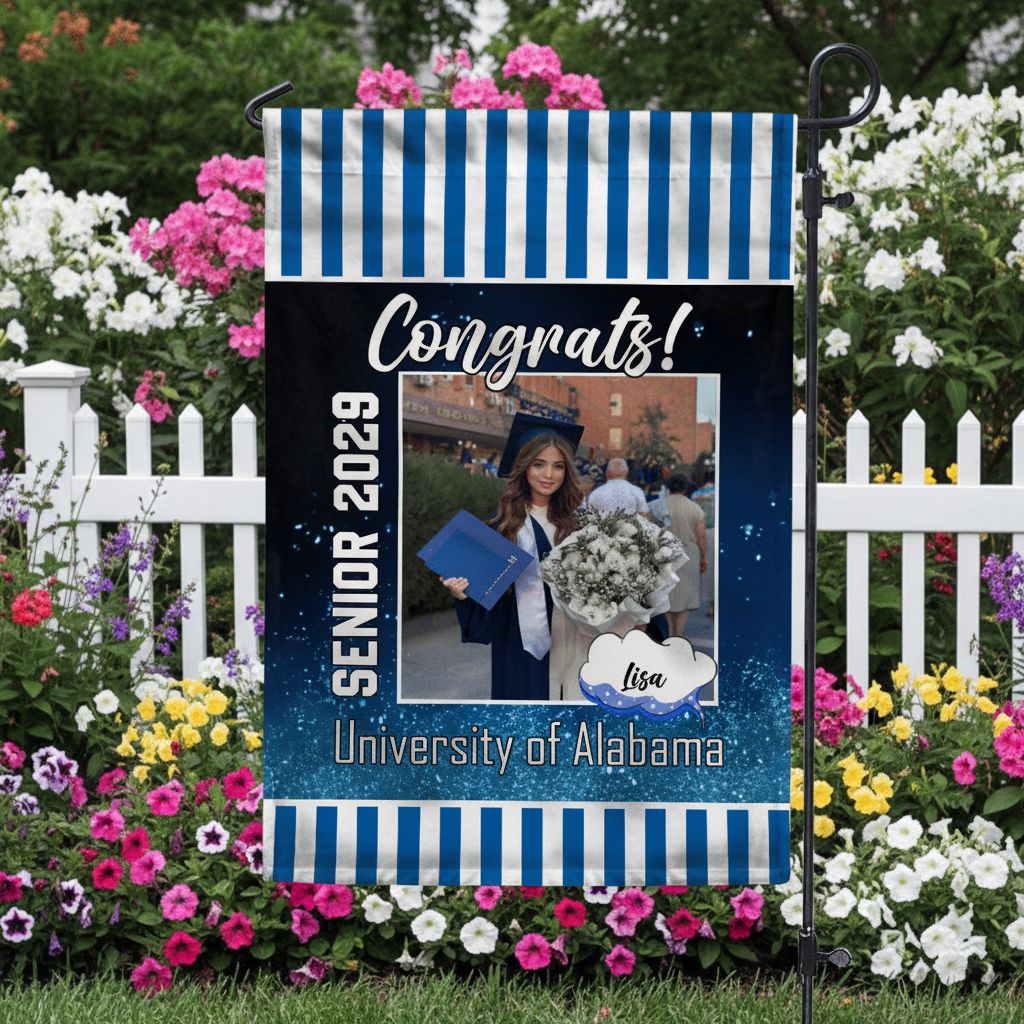 Congrats Graduation Garden Flag, Senior Flag